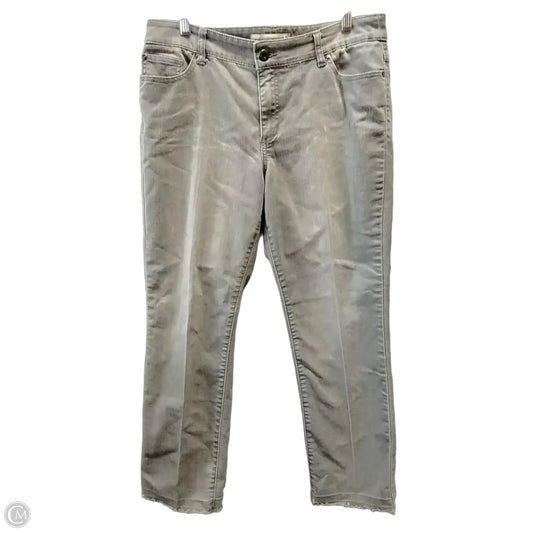 Jeans Straight By Chicos In Grey, Size: 12