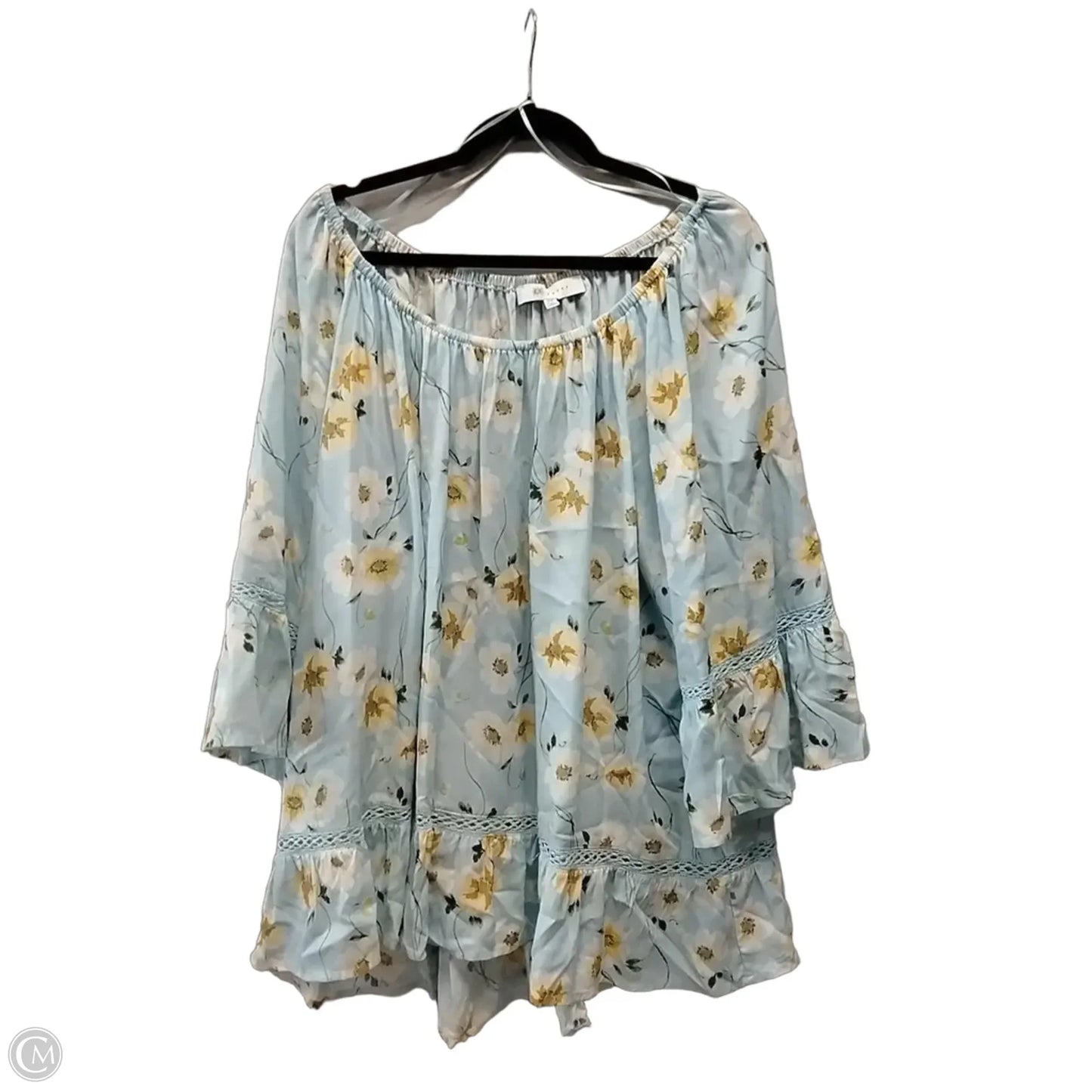 Blouse 3/4 Sleeve By Fever In Floral Print, Size: 2x