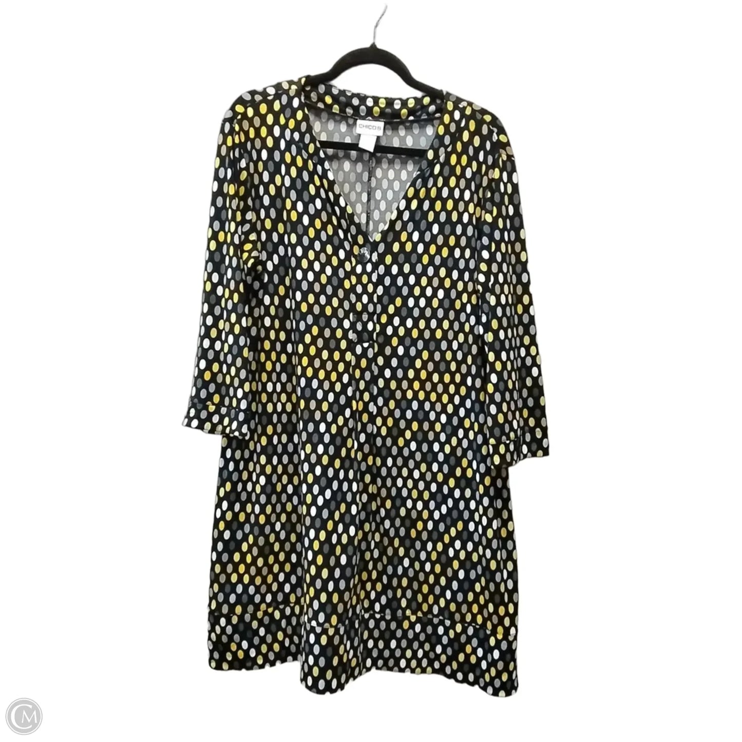 Dress Casual Midi By Chicos In Polkadot Pattern, Size: 16