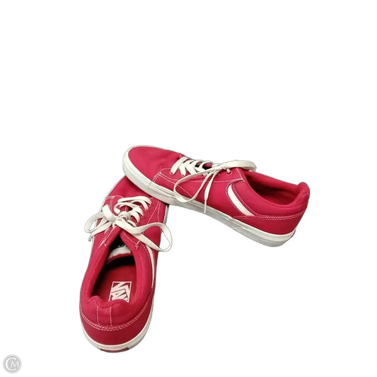 Shoes Sneakers By Vans In Red & White, Size: 10