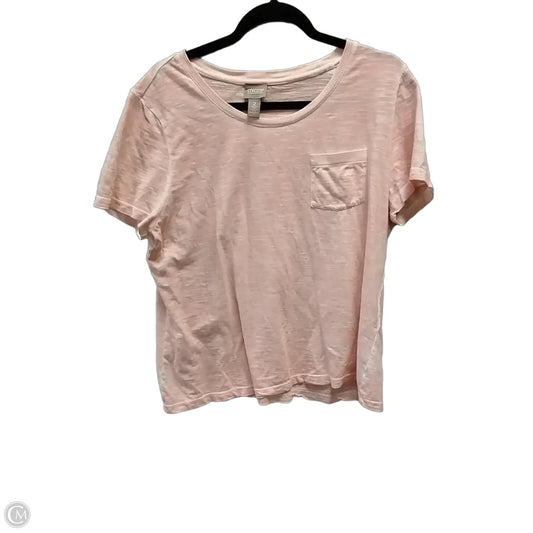 Top Short Sleeve By Chicos In Peach, Size: M