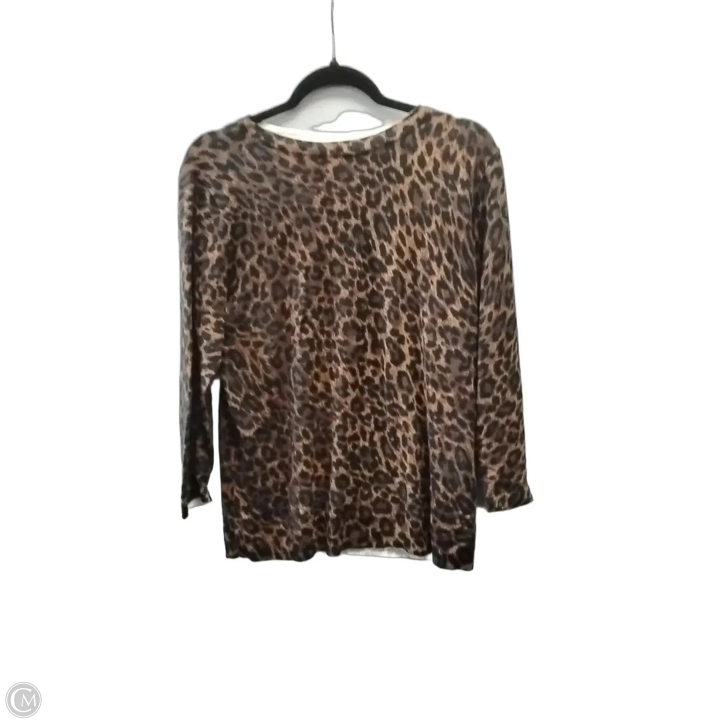 Sweater By Talbots In Leopard Print, Size: L