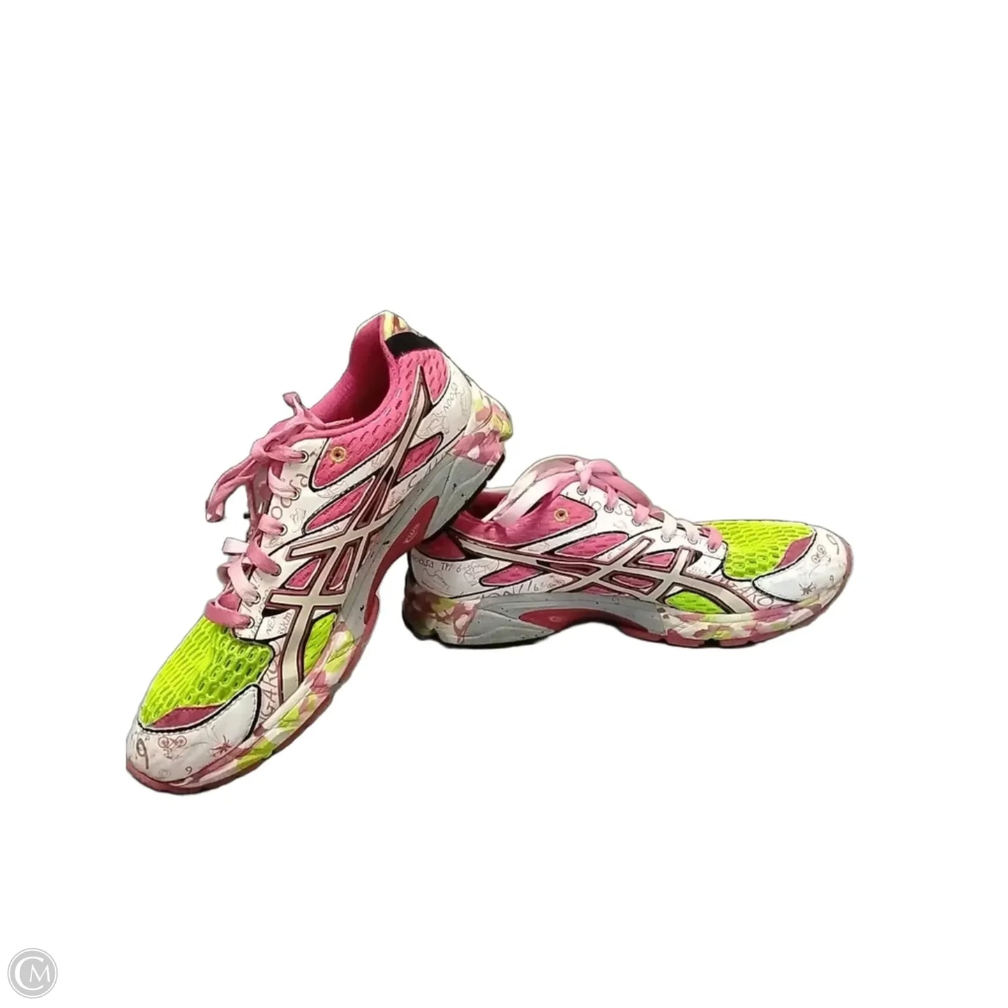 Shoes Athletic By Oasis Society In Pink & Yellow, Size: 9.5