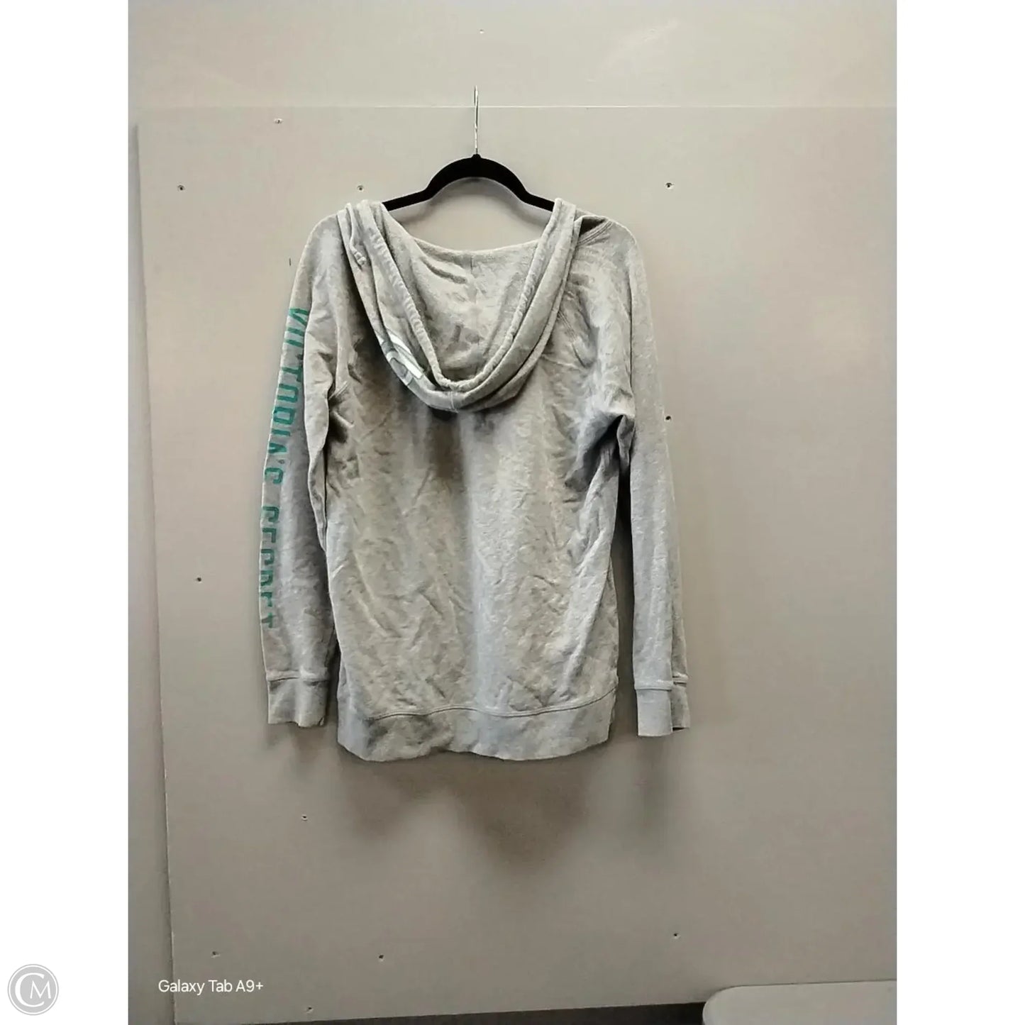 Sweatshirt Hoodie By Victorias Secret In Grey, Size: M