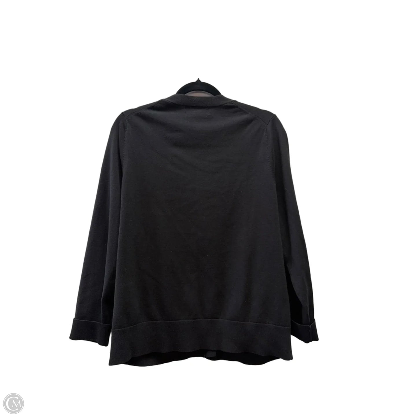 Sweater Cardigan By Lands End In Black, Size: L