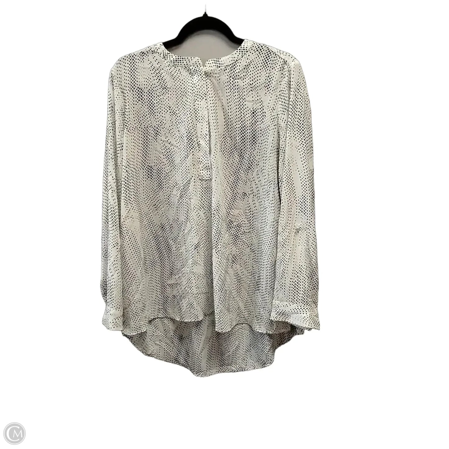 Blouse Long Sleeve By Apt 9 In Black & White, Size: Xl