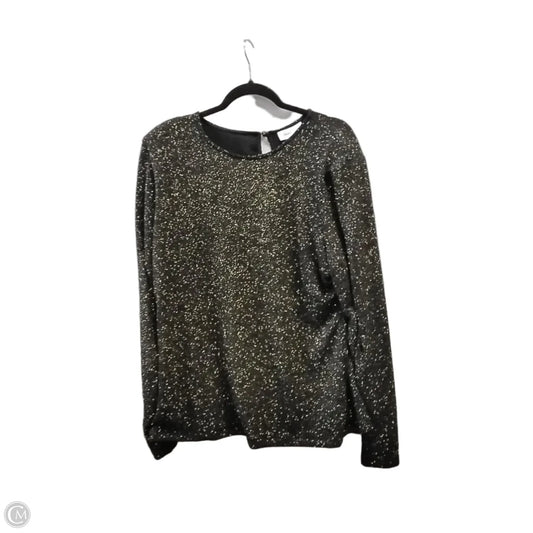 Top Long Sleeve By Gibson And Latimer In Black & Gold, Size: Xxl