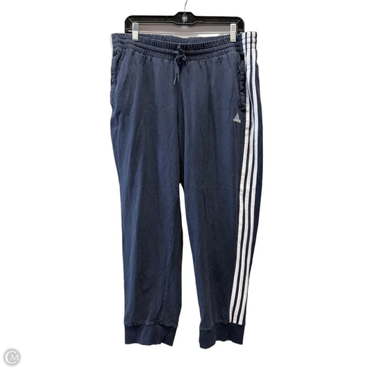 Athletic Pants By Adidas In Blue & White, Size: 1x