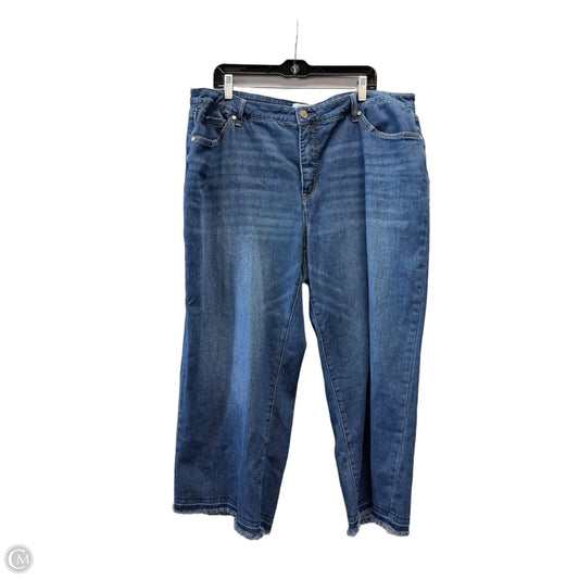 Jeans Wide Leg By Edited In Blue, Size: 18w