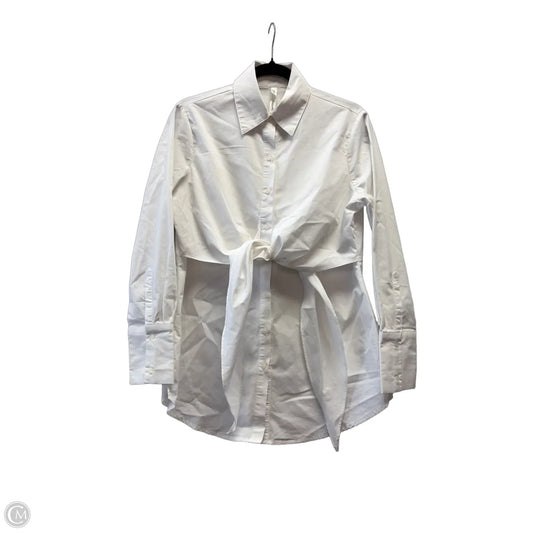 Blouse Long Sleeve By Ny Collection In White, Size: M