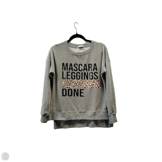Sweatshirt Crewneck By Clothes Mentor In Grey, Size: S