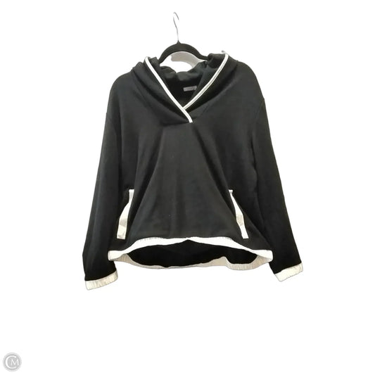 Sweatshirt Collar By Talbots In Black & Cream, Size: Xlp