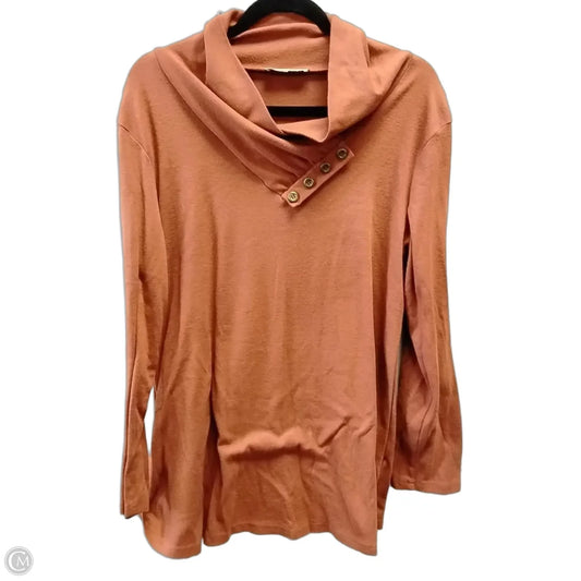 Top Long Sleeve By Clothes Mentor In Orange, Size: 2x
