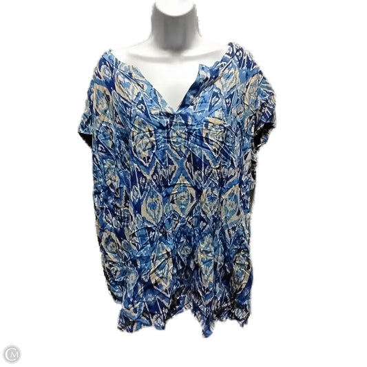 Blouse Short Sleeve By Cynthia Rowley In Multi-colored, Size: 3x