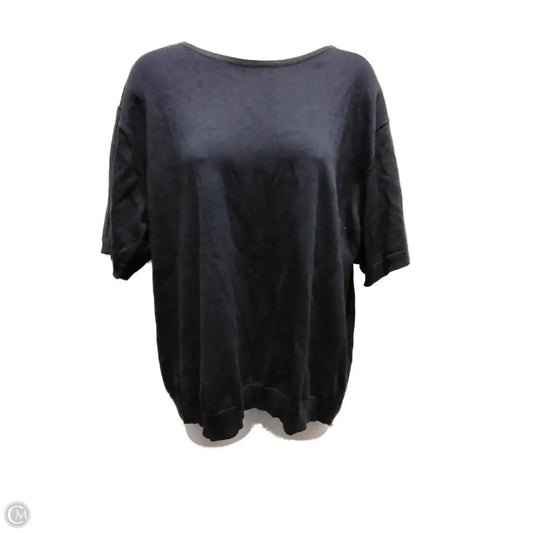 Sweater Short Sleeve By Liz Claiborne In Blue, Size: 1x