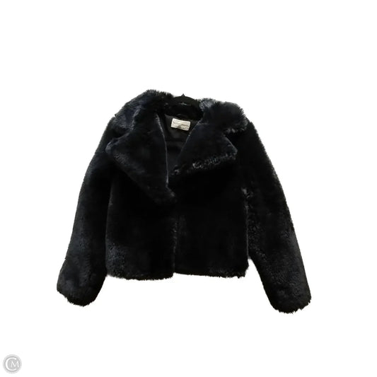 Coat Faux Fur & Sherpa By Clothes Mentor In Navy, Size: Xs