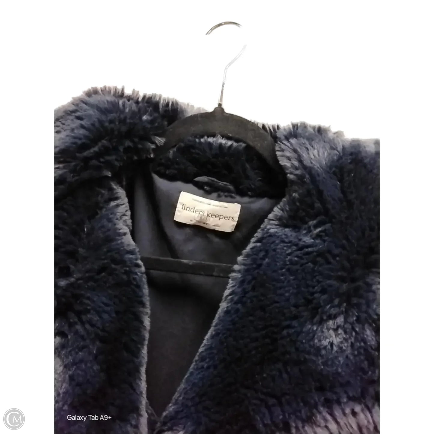 Coat Faux Fur & Sherpa By Clothes Mentor In Navy, Size: Xs