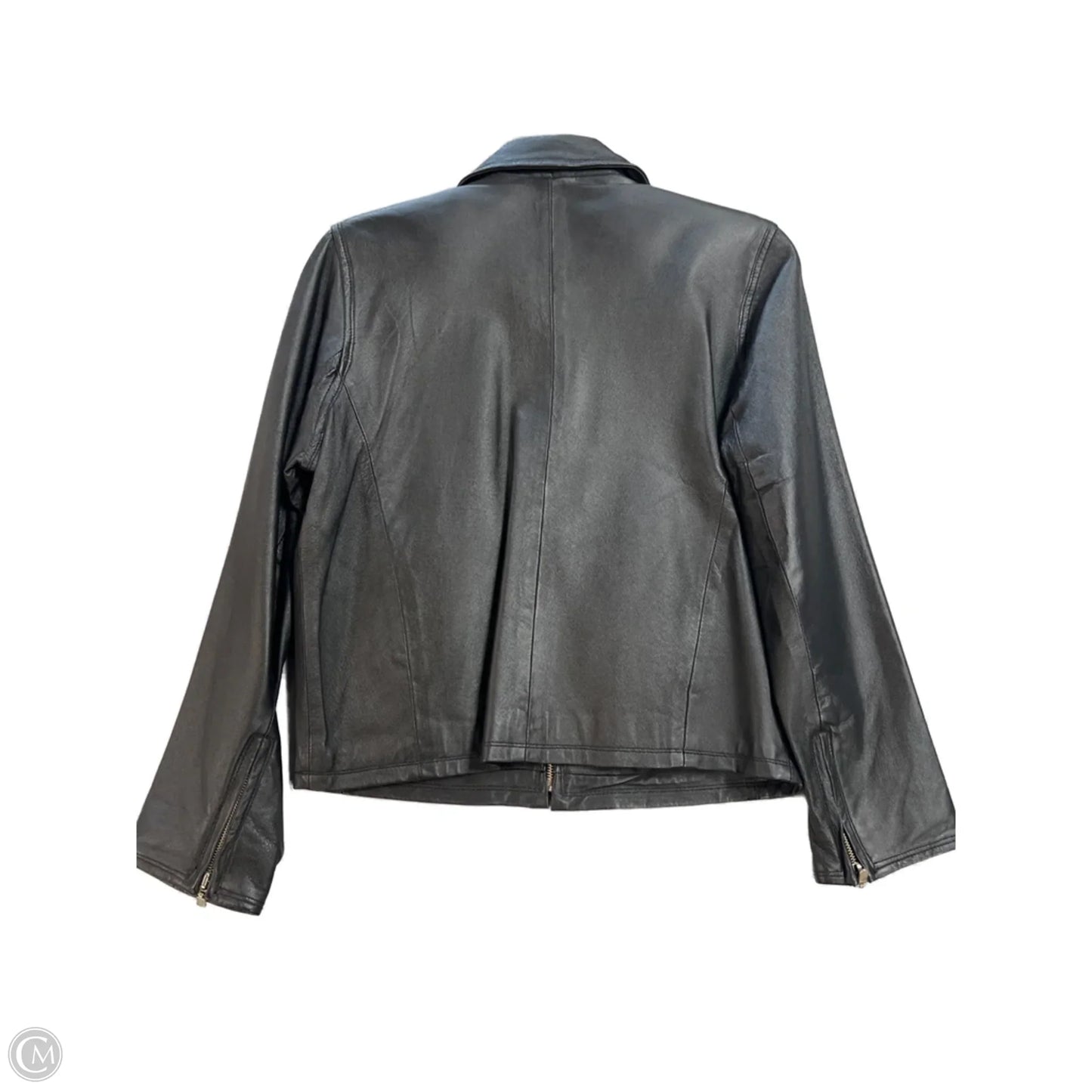 Jacket Leather By Clothes Mentor In Black, Size: 6