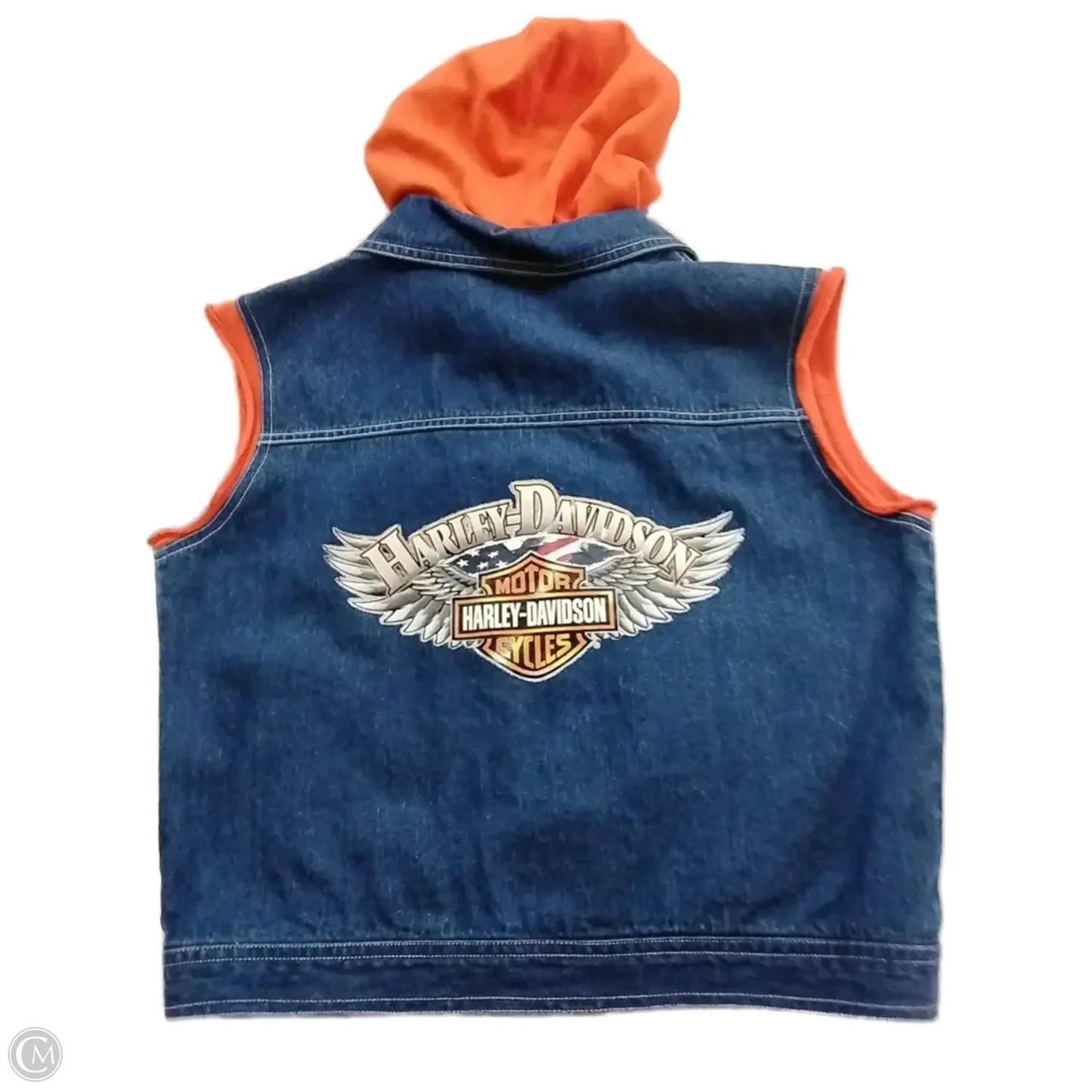 Vest Other By Harley Davidson In Blue & Orange, Size: M