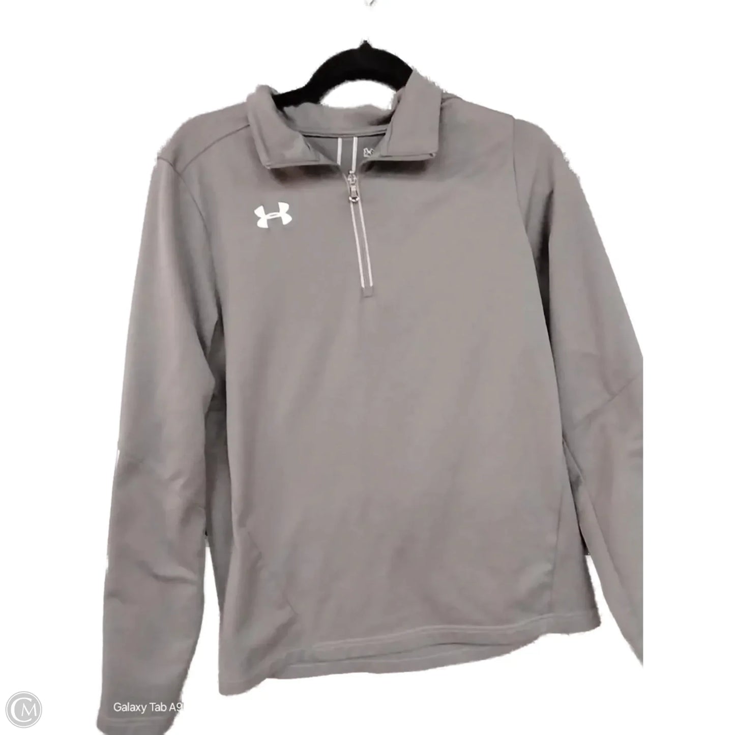 Athletic Sweatshirt Collar By Under Armour In Grey, Size: S