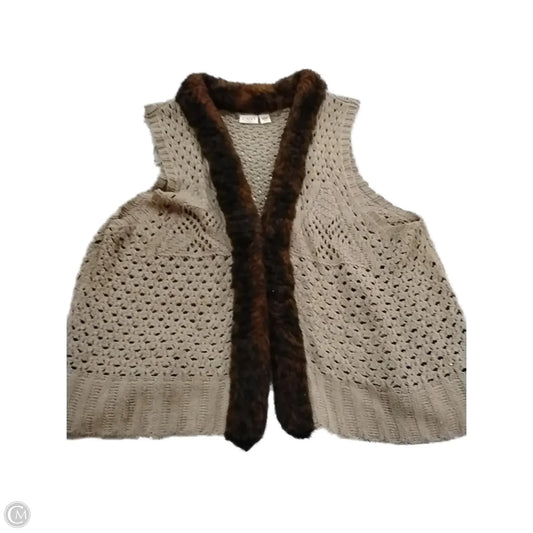 Vest Sweater By Cato In Green, Size: 22