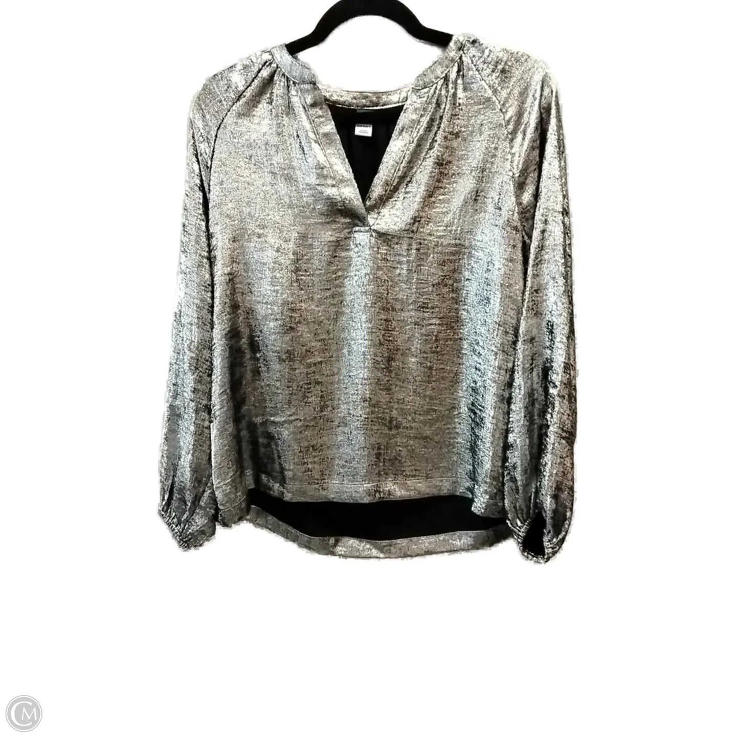 Top Long Sleeve Basic By Old Navy In Silver, Size: Xs