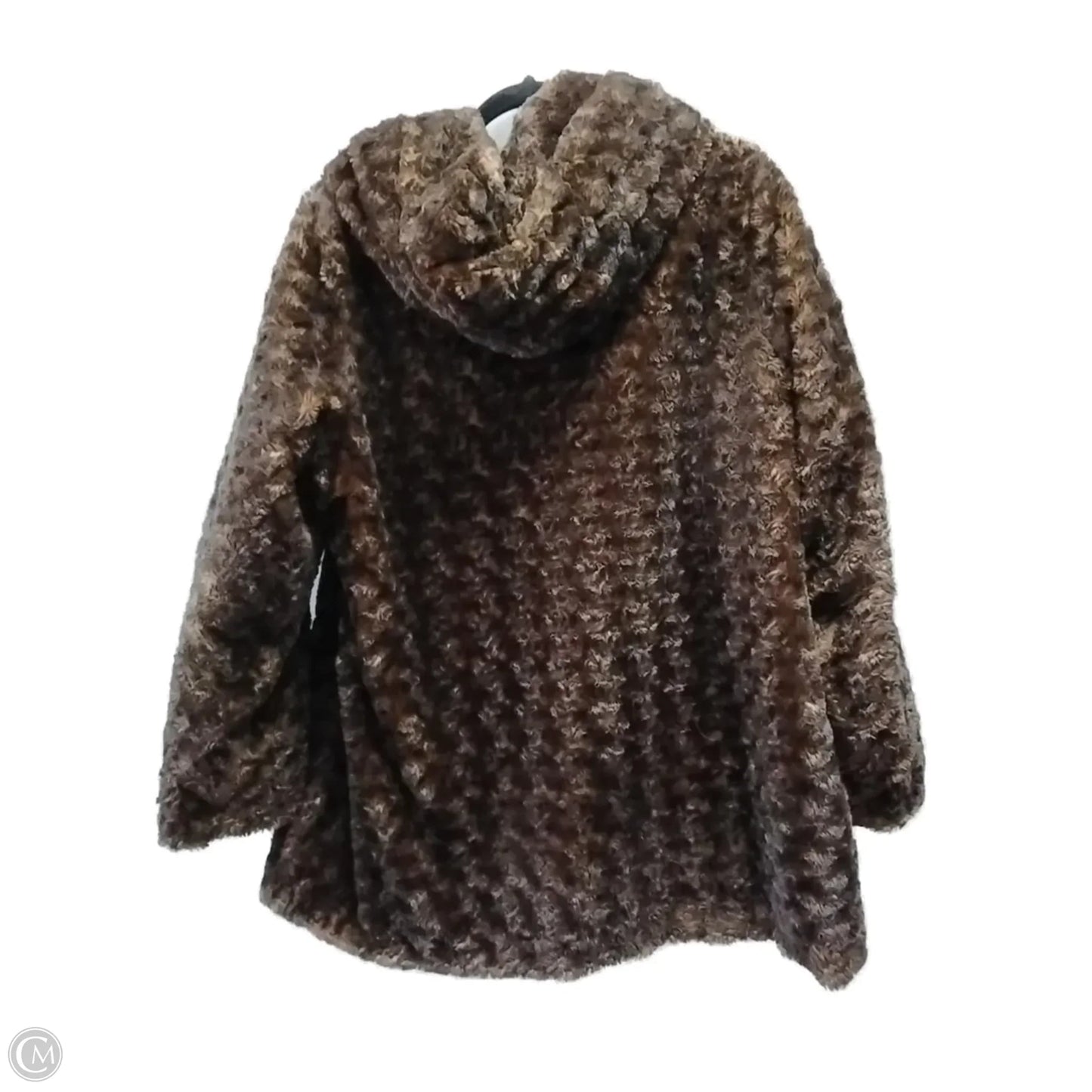 Coat Faux Fur & Sherpa By Clothes Mentor In Brown, Size: L
