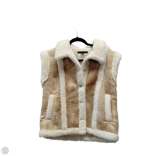 Vest Faux Fur & Sherpa By Strut & Bolt In Tan, Size: M
