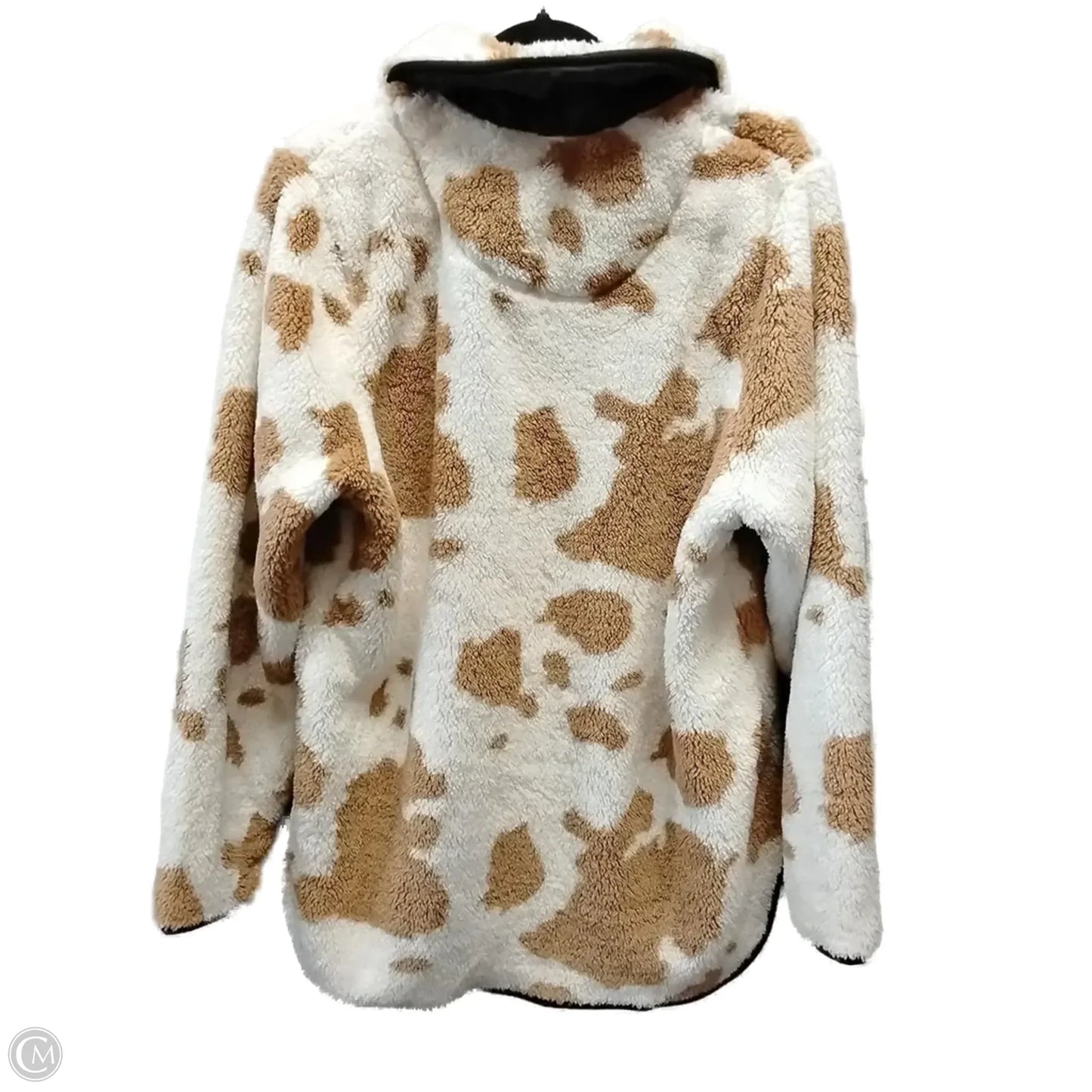 Sweatshirt Collar By Simply Southern In Brown & Cream, Size: Xl