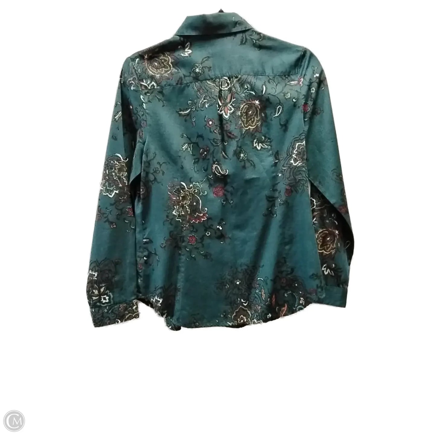 Blouse Long Sleeve By Coldwater Creek In Green, Size: S