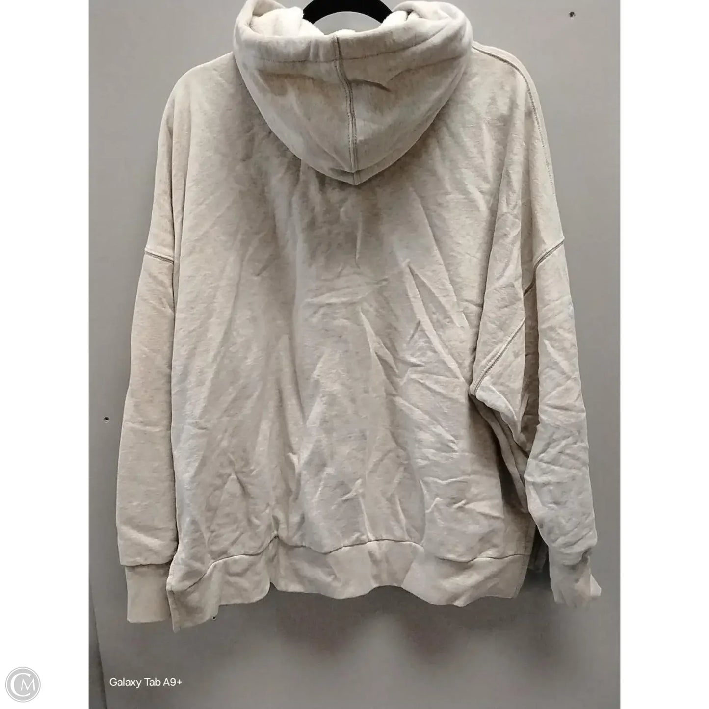 Sweatshirt Hoodie By American Eagle In Beige, Size: M
