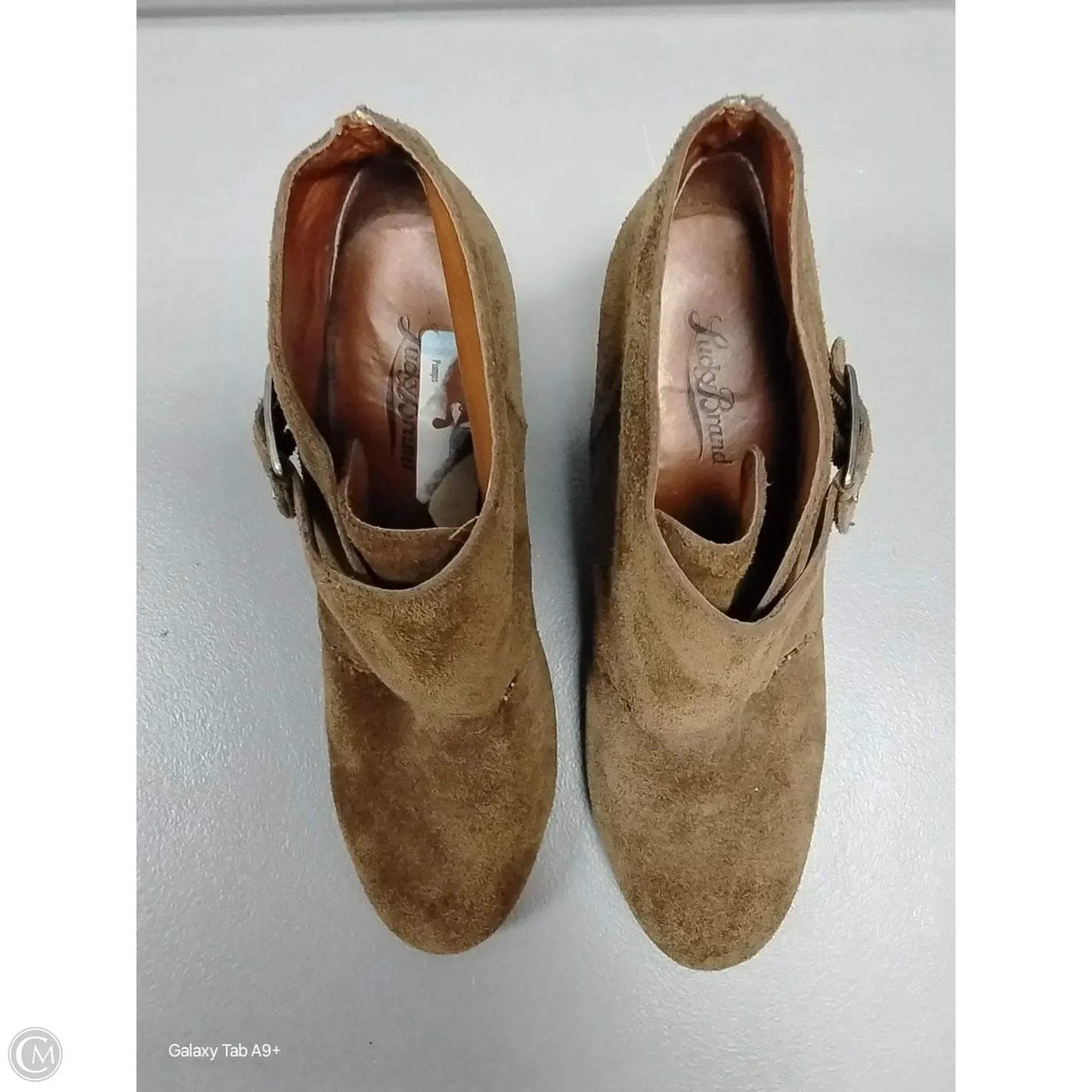 Boots Ankle Heels By Lucky Brand In Brown, Size: 8.5
