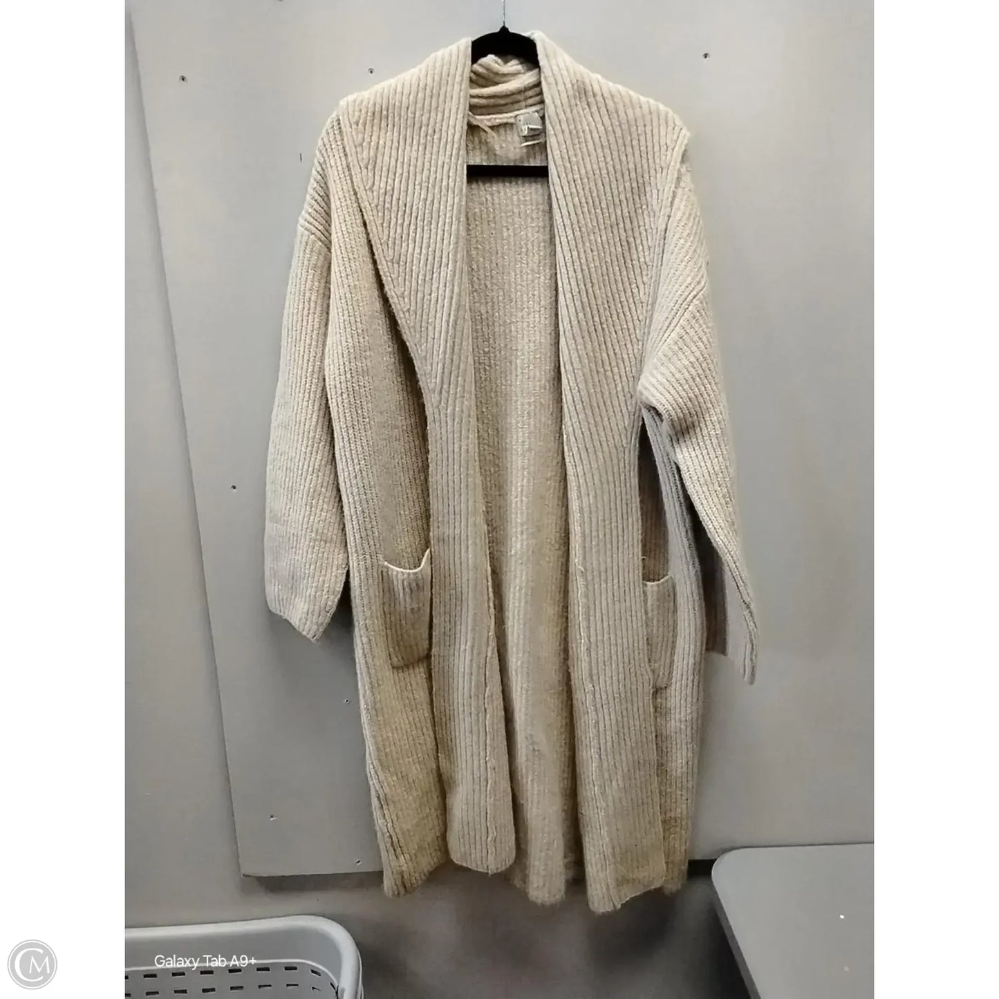 Sweater Cardigan By A New Day In Tan, Size: M