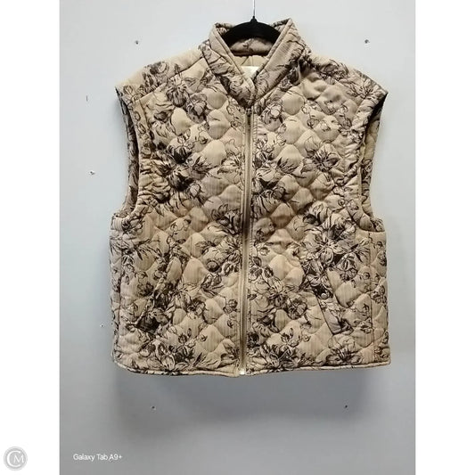 Vest Puffer & Quilted By Umgee In Floral Print, Size: M