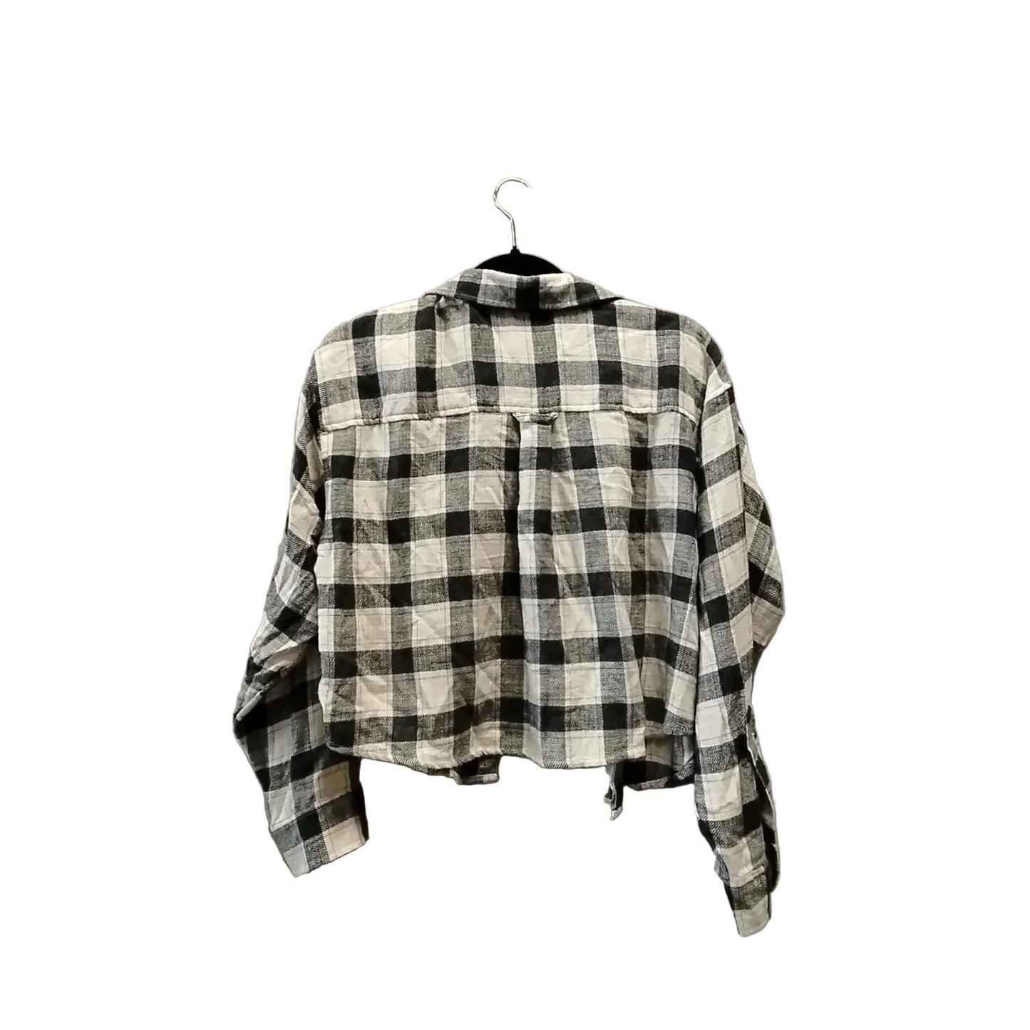 Top Long Sleeve By American Eagle In Checkered Pattern, Size: M