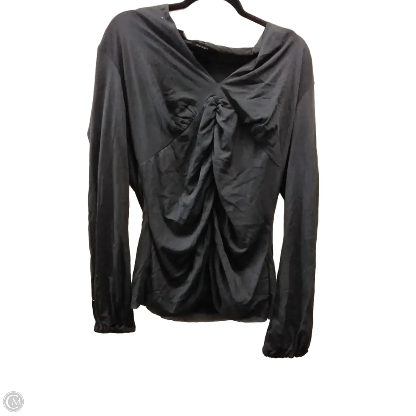Top Long Sleeve By Bisou Bisou In Black, Size: 1x