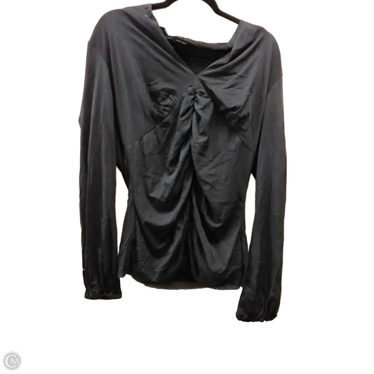 Top Long Sleeve By Bisou Bisou In Black, Size: 1x
