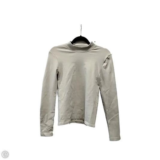 Athletic Top Long Sleeve Crewneck By Clothes Mentor In Beige, Size: M