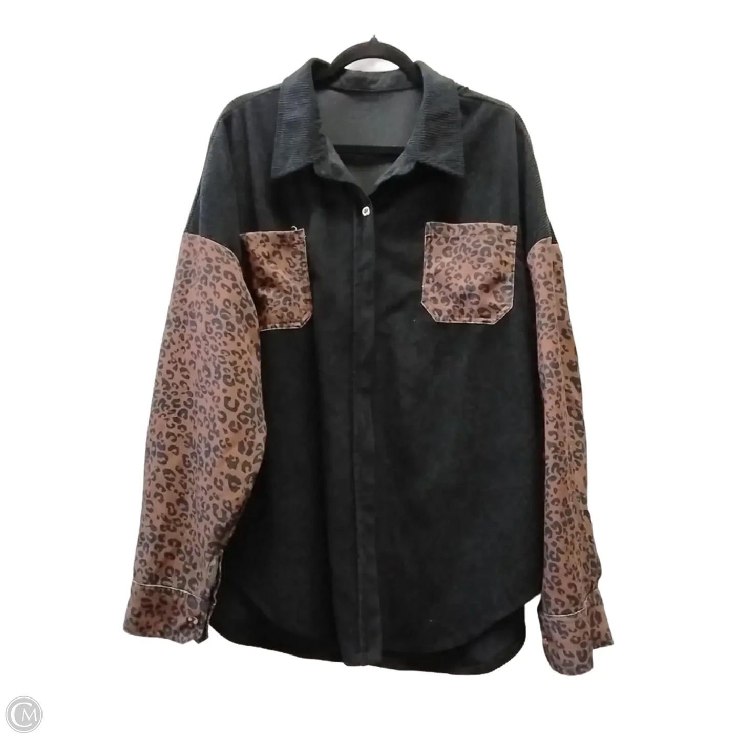 Top Long Sleeve By Clothes Mentor In Leopard Print, Size: 3x