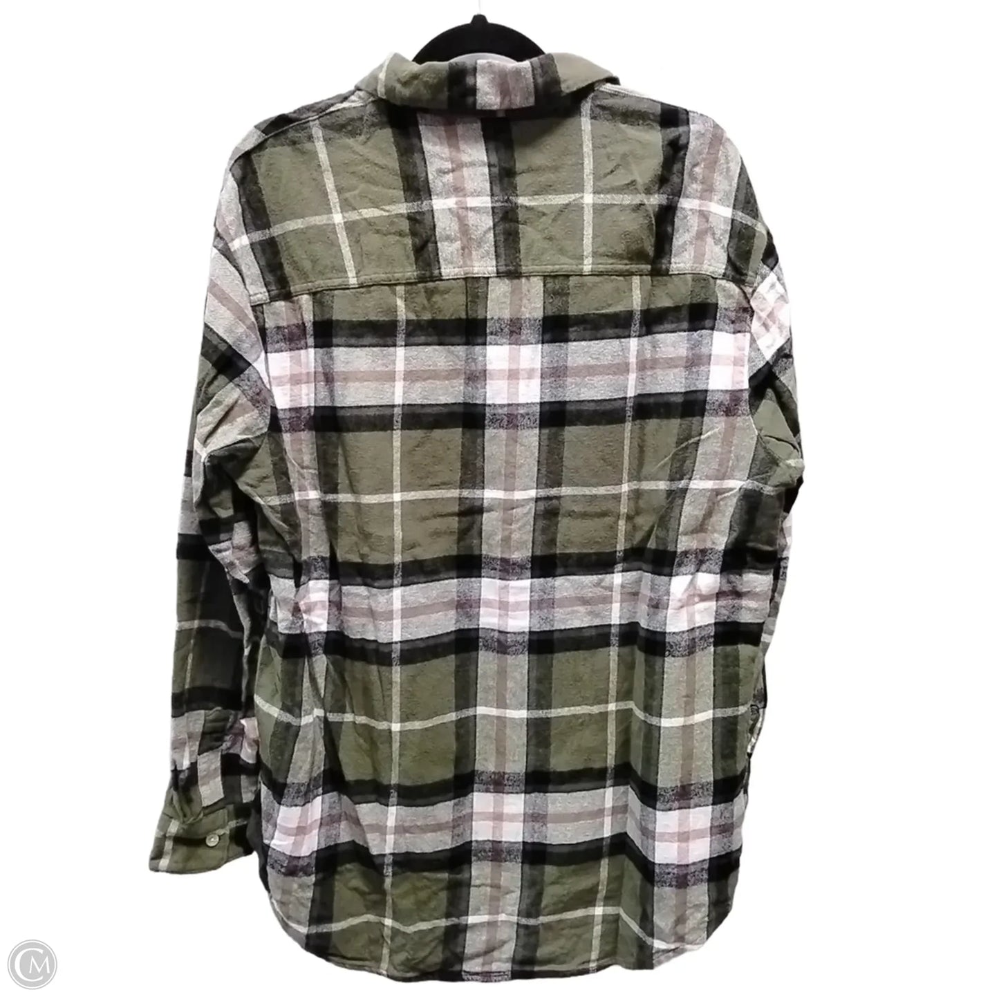 Top Long Sleeve By Old Navy In Checkered Pattern, Size: L