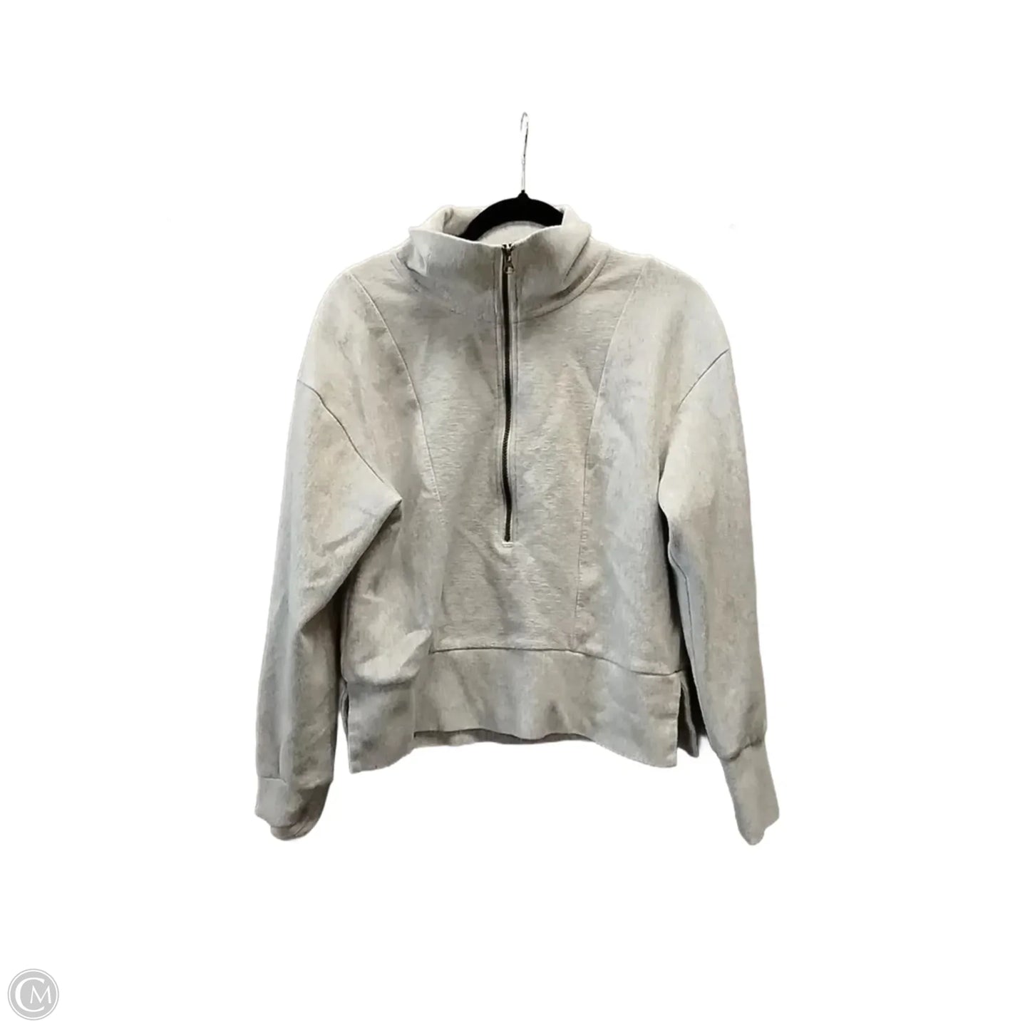 Sweatshirt Collar By Clothes Mentor In Grey, Size: S