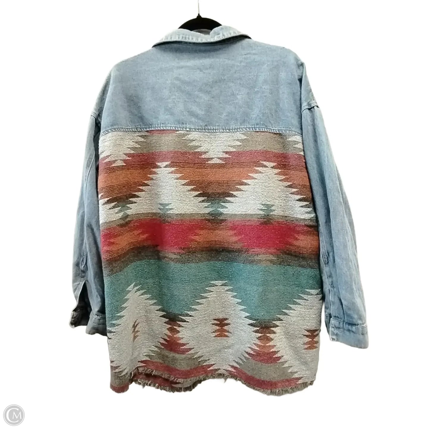 Jacket Shirt By Clothes Mentor In Multi-colored, Size: 2x