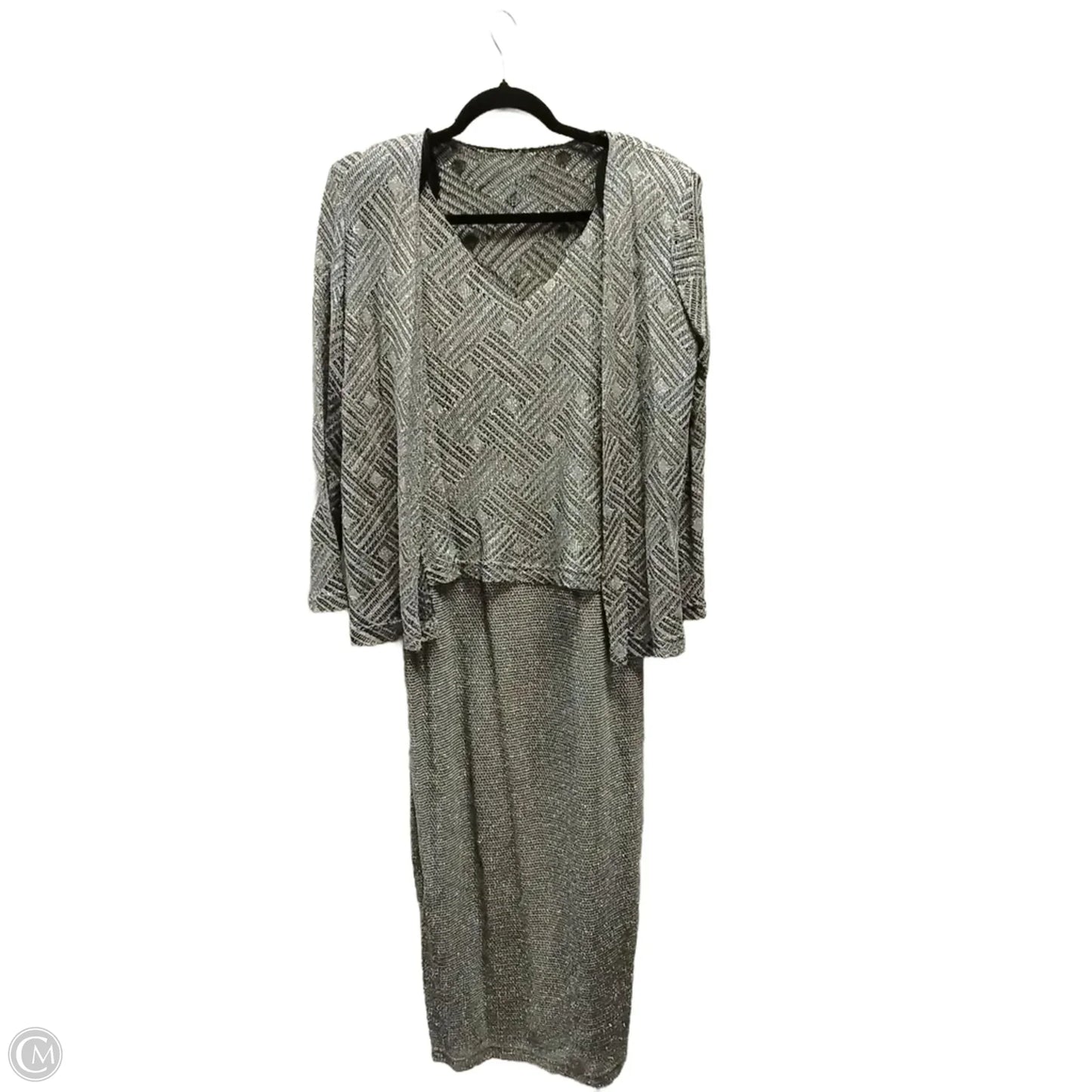 Dress Set 2pc By Jeffrey And Dara In Silver, Size: 8p