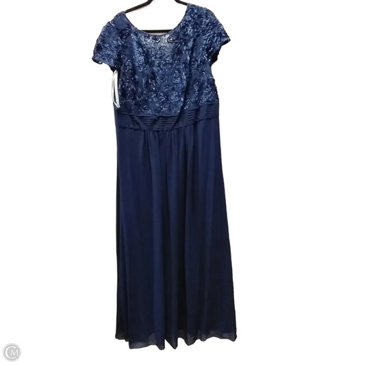Dress Party Long By Oleg Cassini In Blue, Size: 21