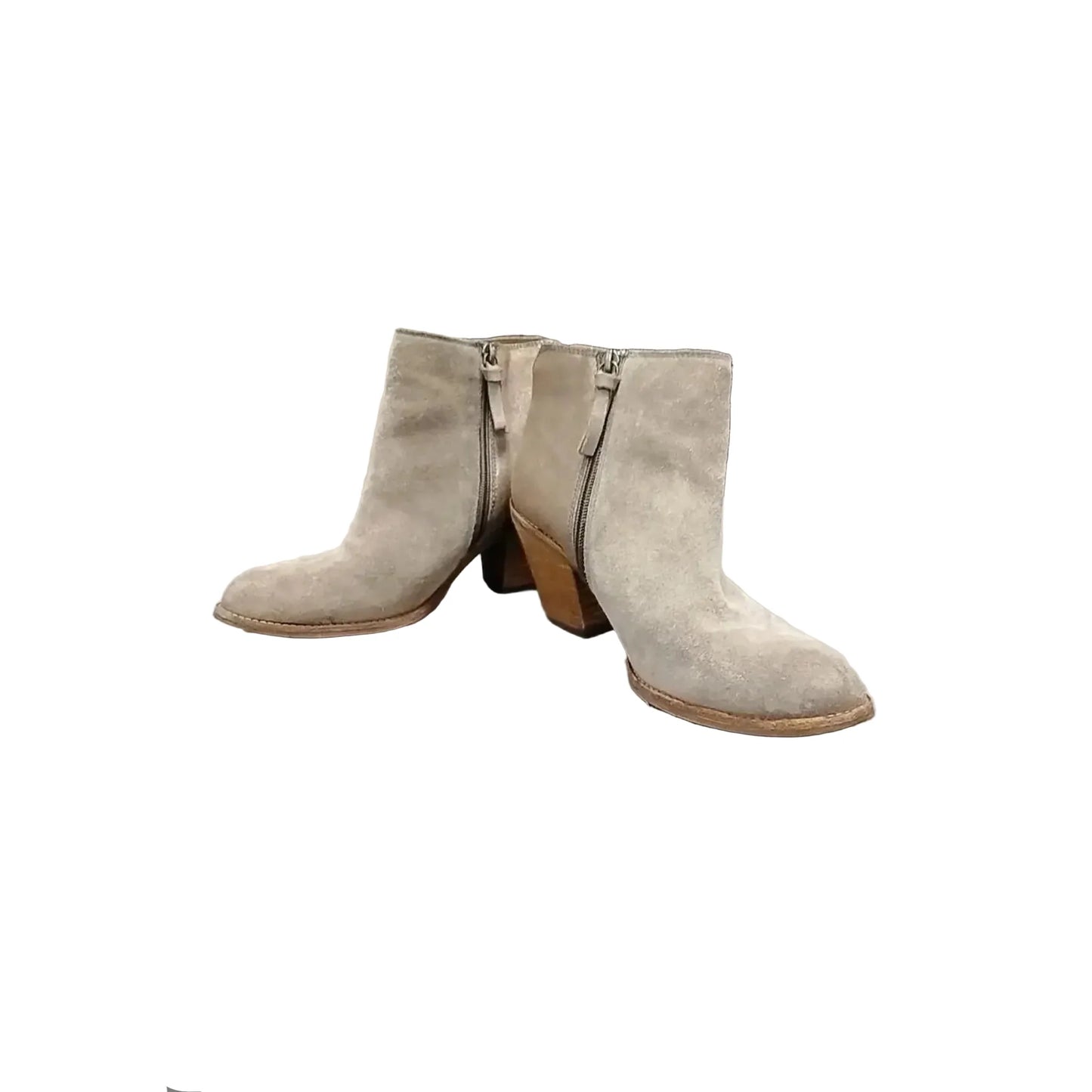 Boots Ankle Heels By Sofft In Brown, Size: 9