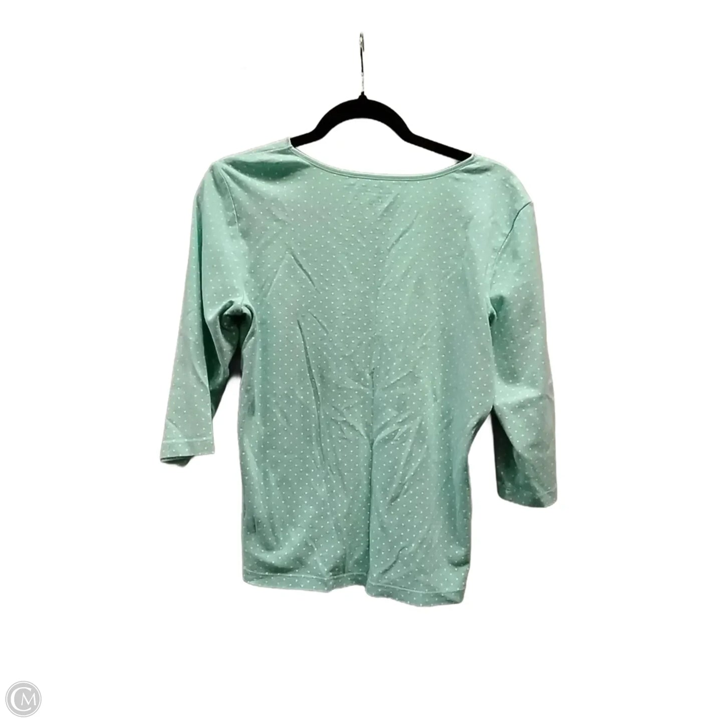 Top Long Sleeve By Christopher And Banks In Polkadot Pattern, Size: L