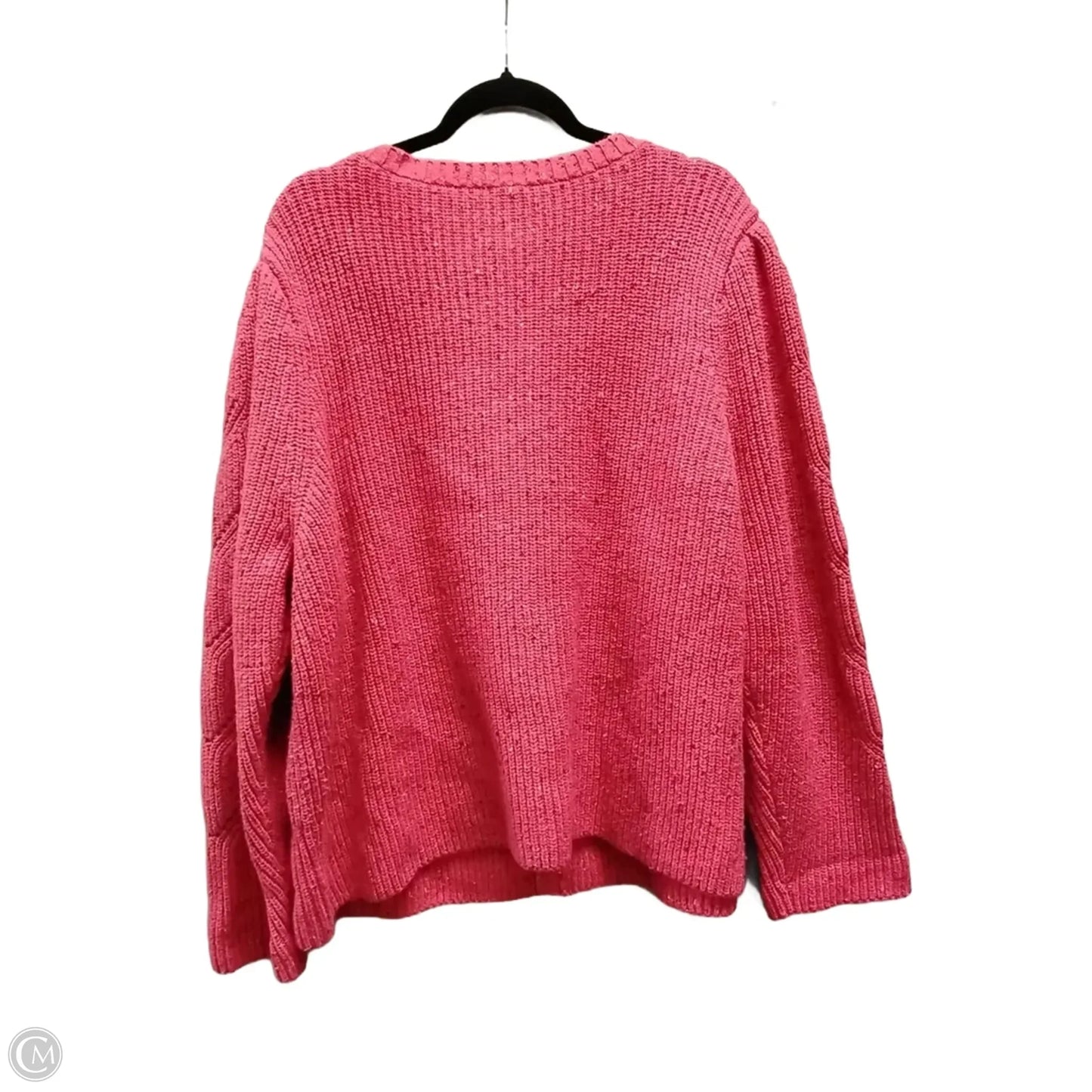Sweater Cardigan By Talbots In Pink, Size: 3x
