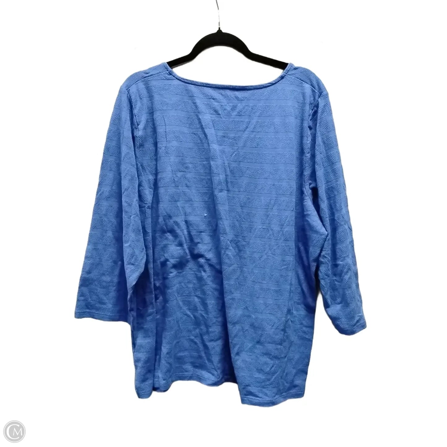Top Long Sleeve By Talbots In Blue, Size: 3x