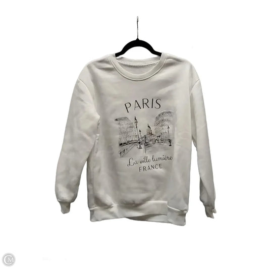 Sweatshirt Crewneck By Shein In White, Size: S