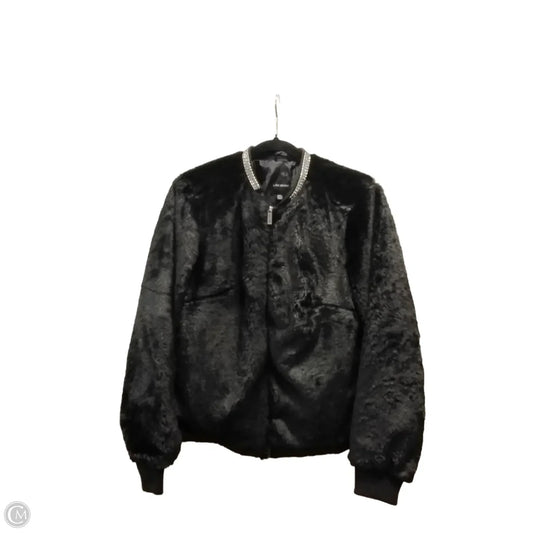 Jacket Faux Fur & Sherpa By Lane Bryant In Black, Size: L